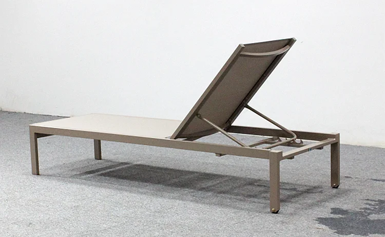 patio chaise lounge aluminum waterproof outdoor pool teslin meshi with wheels sun lounger