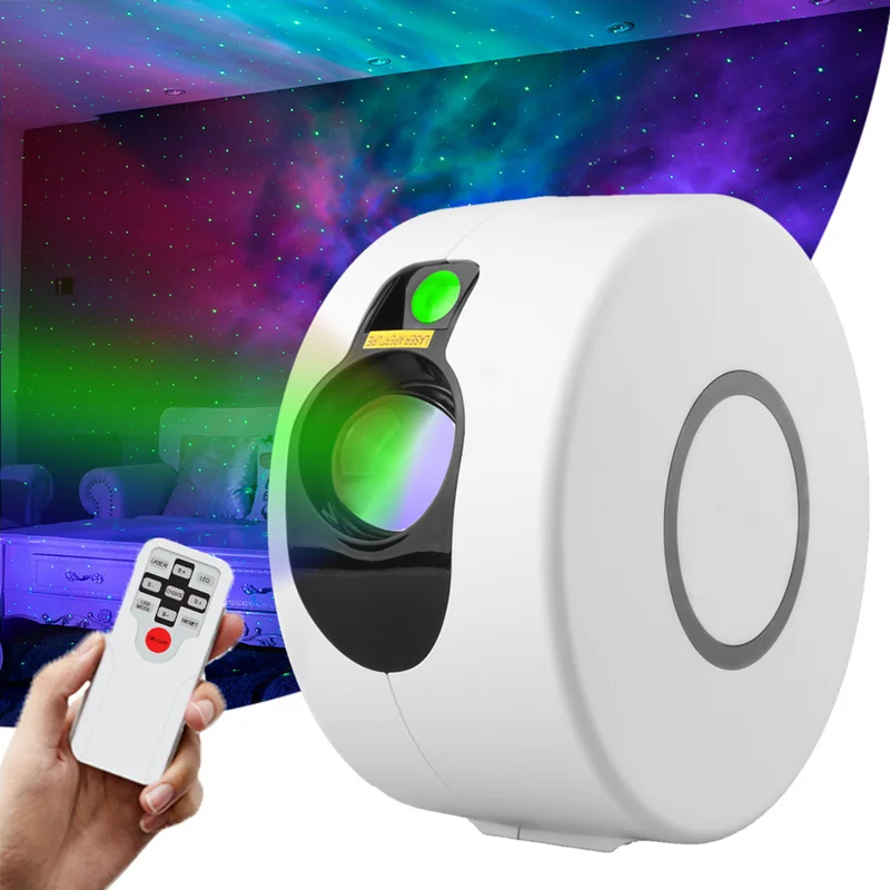Пульт дистанционного управления лазерный проектор RGB красочный 3d Туманность светодиодный вращающийся Звездное небо Проектор свет для подарка ночной