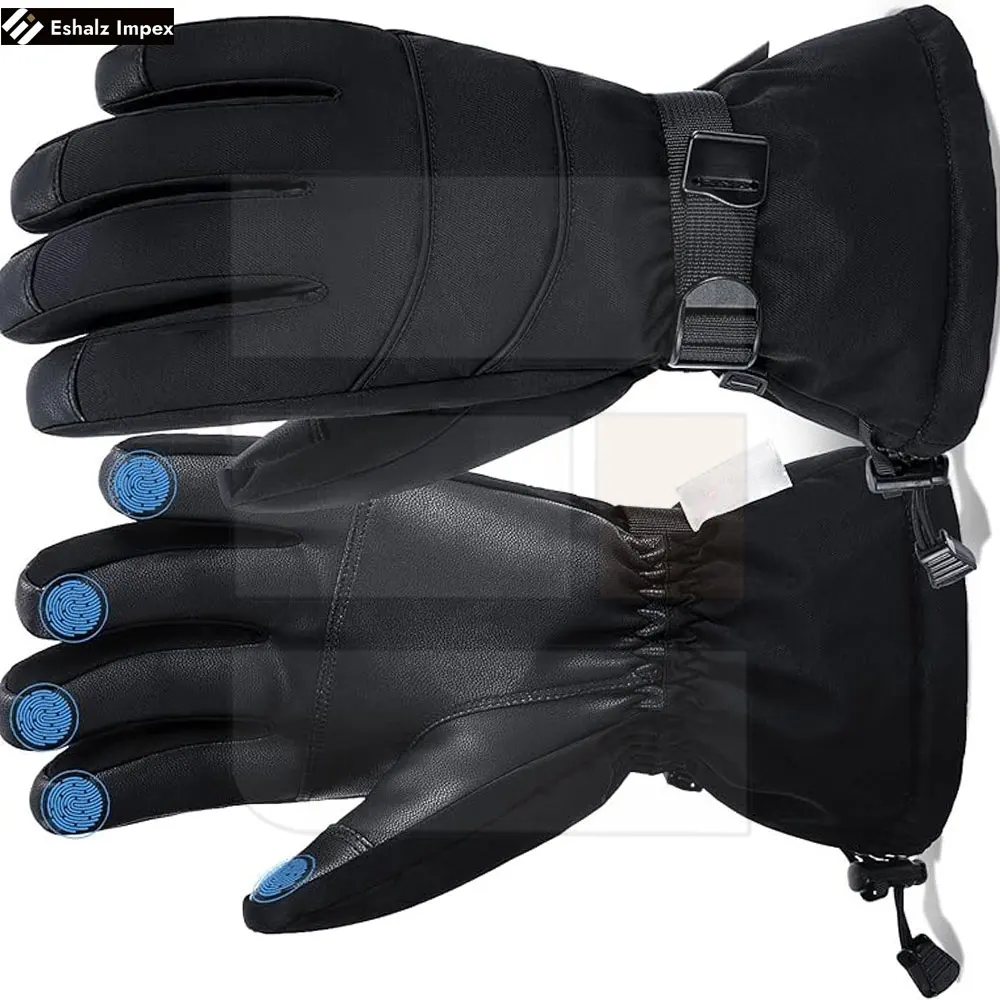 2024 New Design Winter Warm Sport Gloves Waterproof Goat Leather Palm Windproof Snowboard Mittens Gloves Gloves
