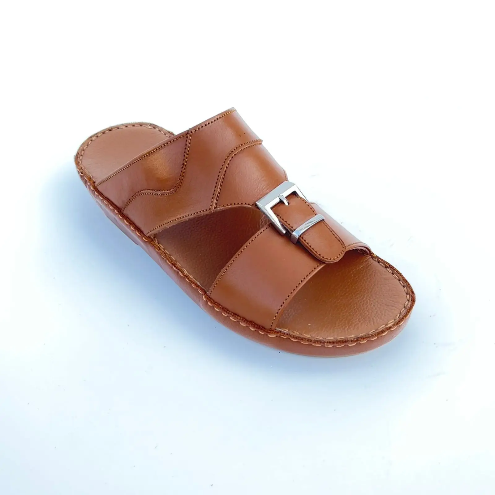 New designs sandals for men slides footwear with OEM service unisex slipper Arab sandals leather shoes