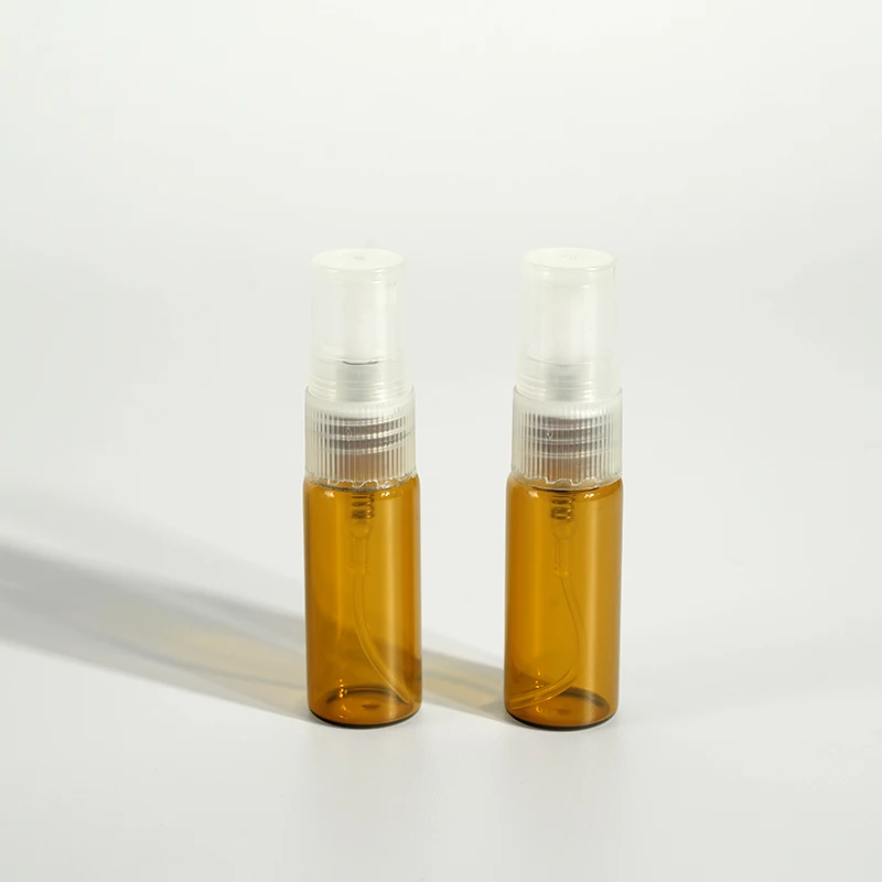 Wholesale 5ml Empty Refillable Bottle Essential Oil Sample Test Recyclable Amber Mini Glass Perfume Bottle