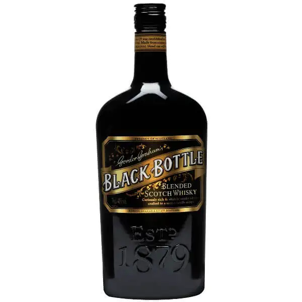 Island Smoke Blended Whisky in Black Bottle Distilled from Barley and Wheat Bulk Packaging