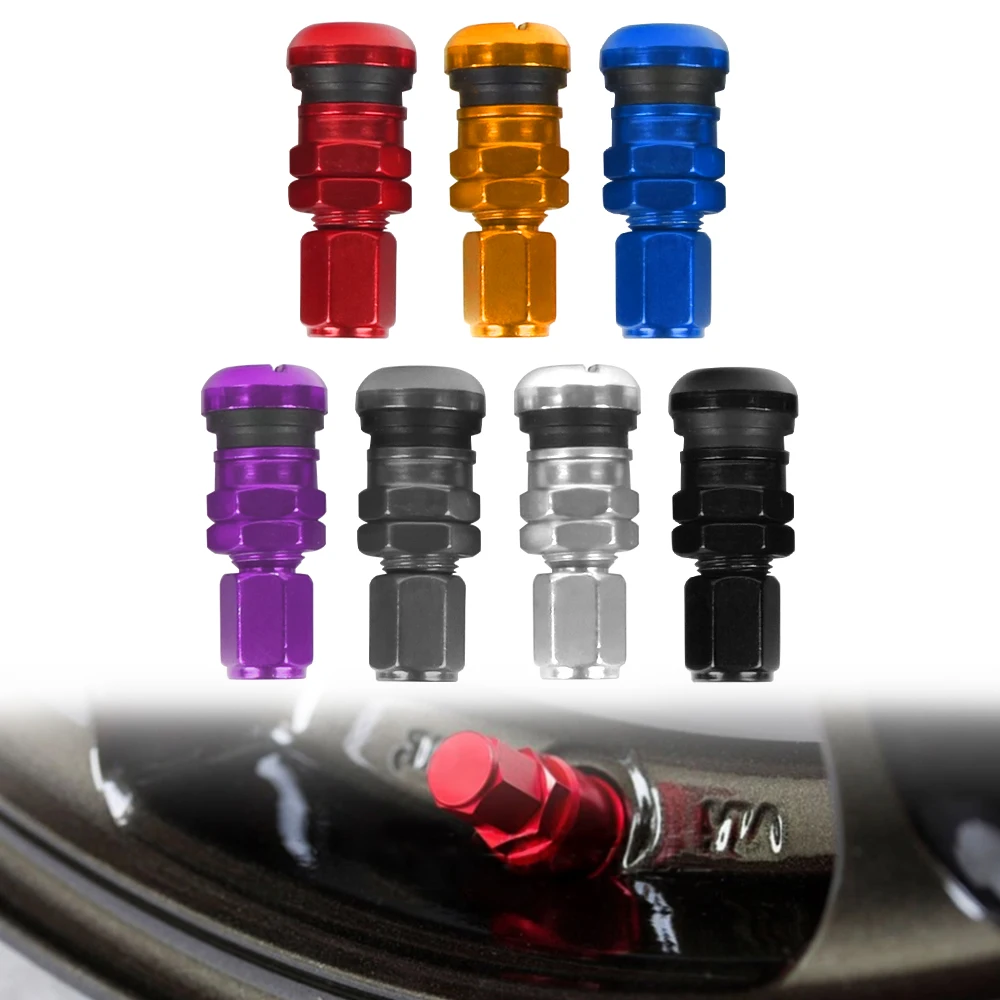 4 Pcs/Set Universal Car Tire Valve Stem Air Caps Aluminium Alloy Explosion-proof Tubeless Race Valves Auto Modified Accessories