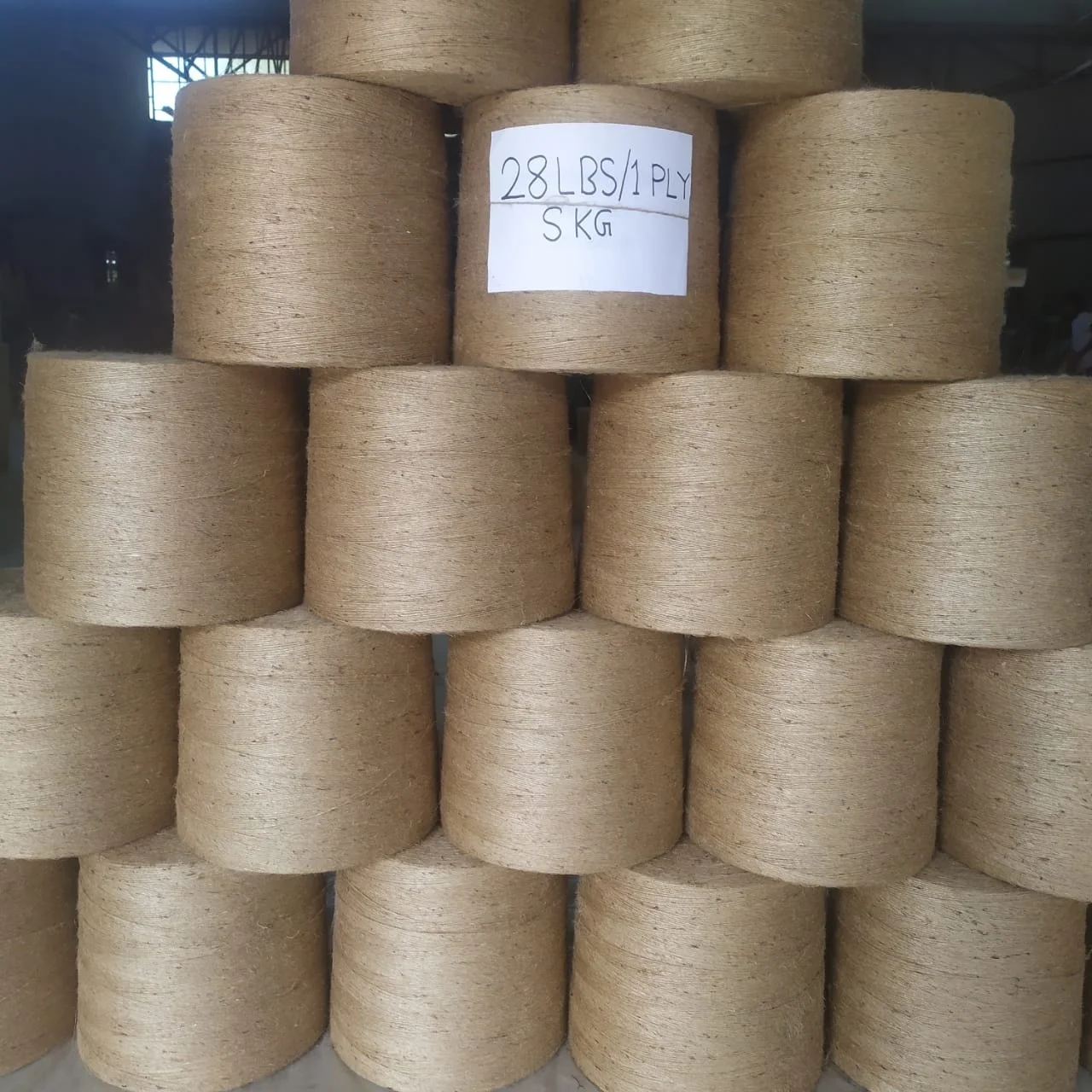 High Quality 28lbs/1ply Jute Yarn from Bangladesh Recycled Raw Material for Knitting Weaving Sewing and Hand Knitting
