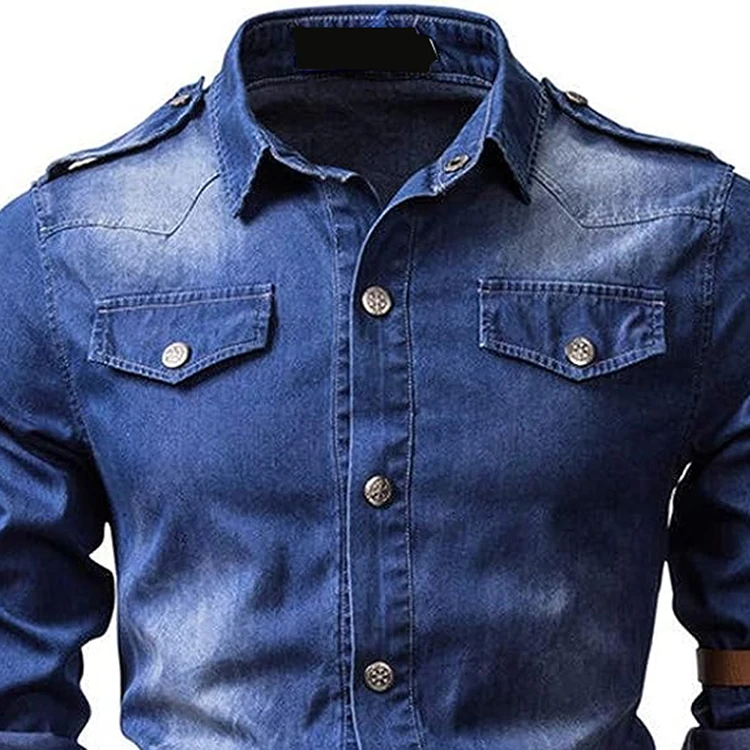 Perfectly cut and sew Denim Shirts Custom colors and size brand new custom made size different style Denim Shirts