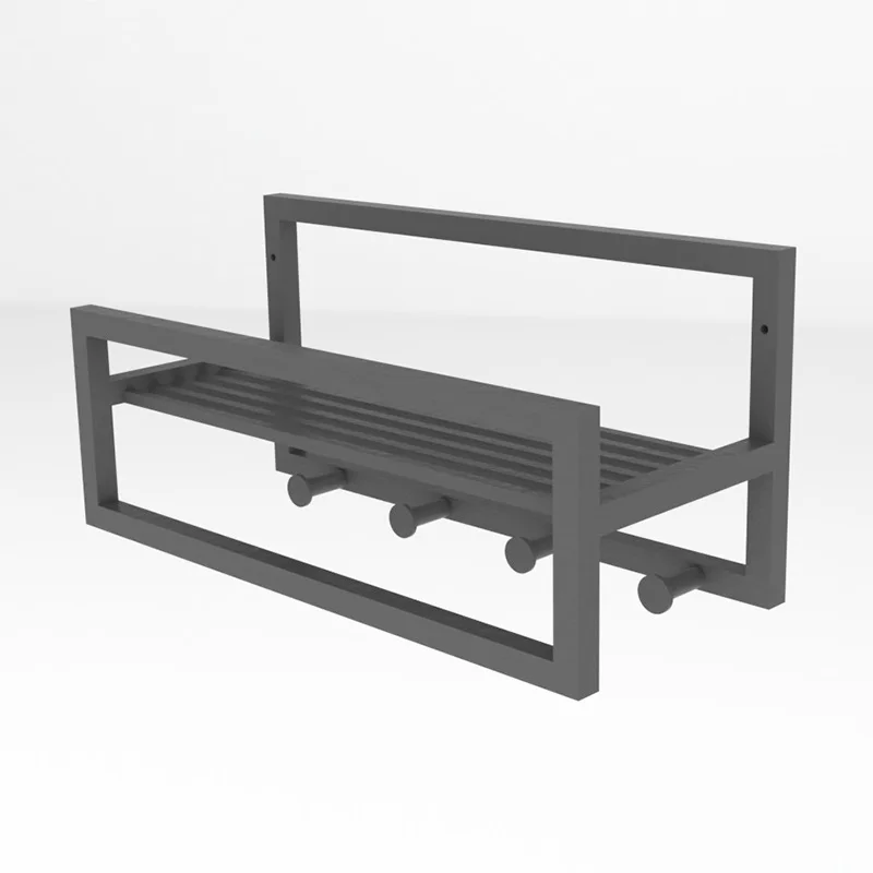 Wall Mounted Towel Rail with Storage Platform