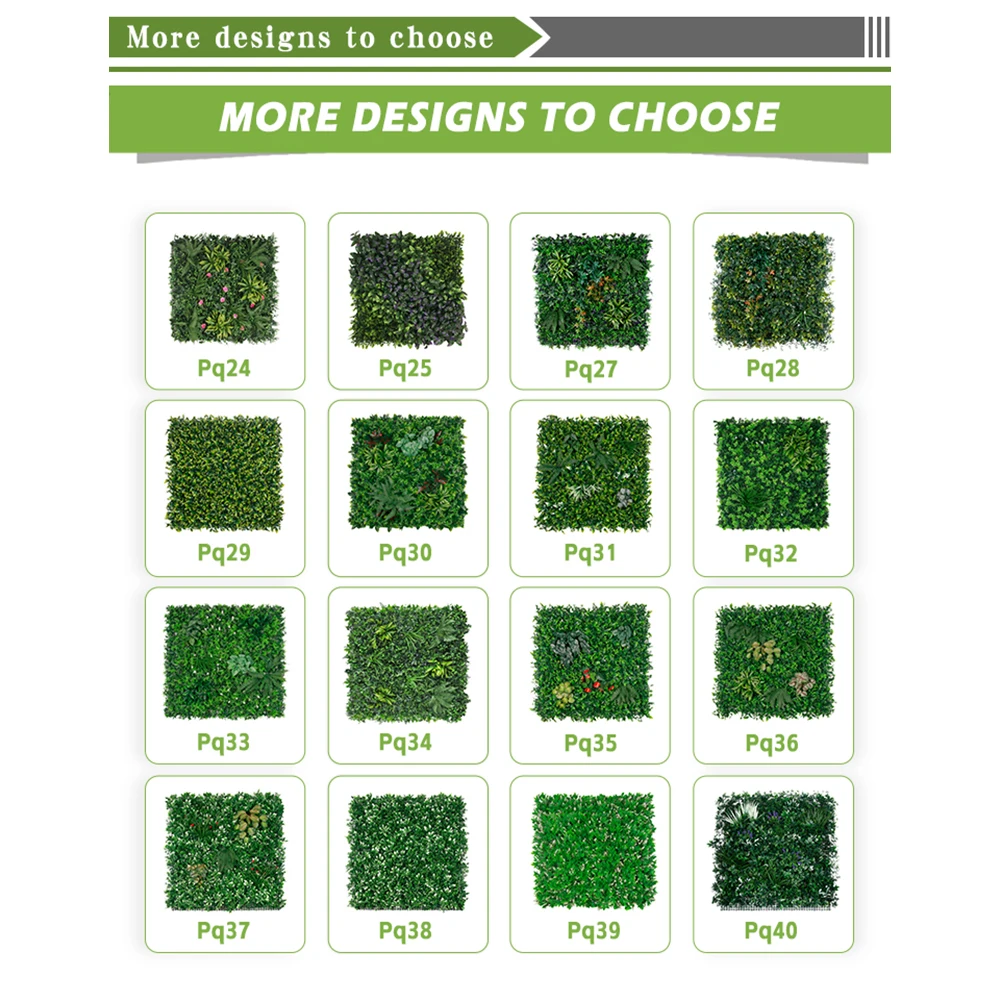 In Stock Living Wall Panels 3D Artificial Plant Wall Plastic Outdoor Green Lawn for Wall Hedge Privacy Screens Decor