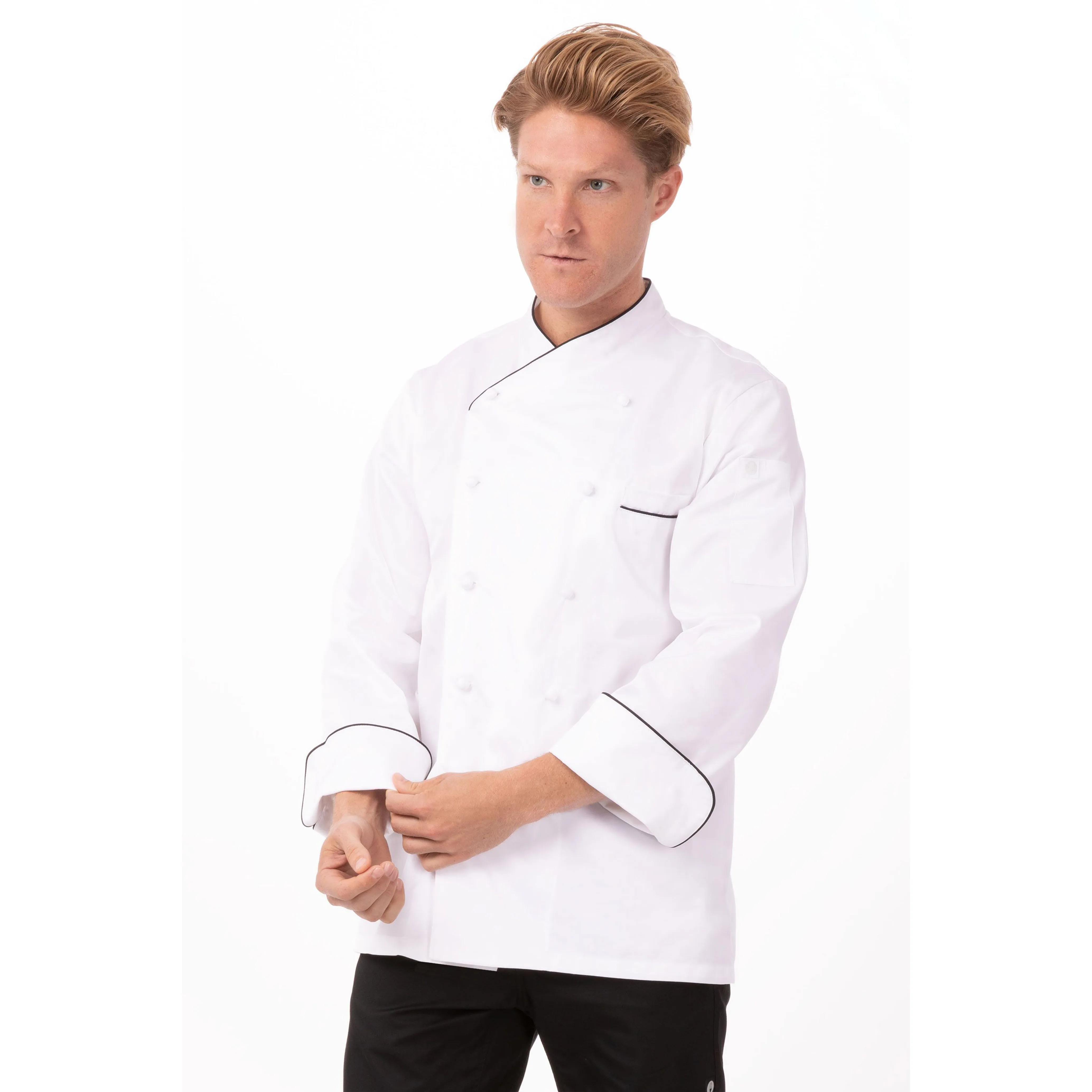 Long Sleeve Chef Clothes Uniform Restaurant Kitchen Cooking Chef Coat Waiter Work Jackets Professional Uniform Overalls Outfit