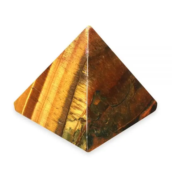 Crystal Wholesale Gemstones Natural Tiger Eye  Pyramid Love Wedding Decoration & Gift 1 Color Luck Agate Polished
