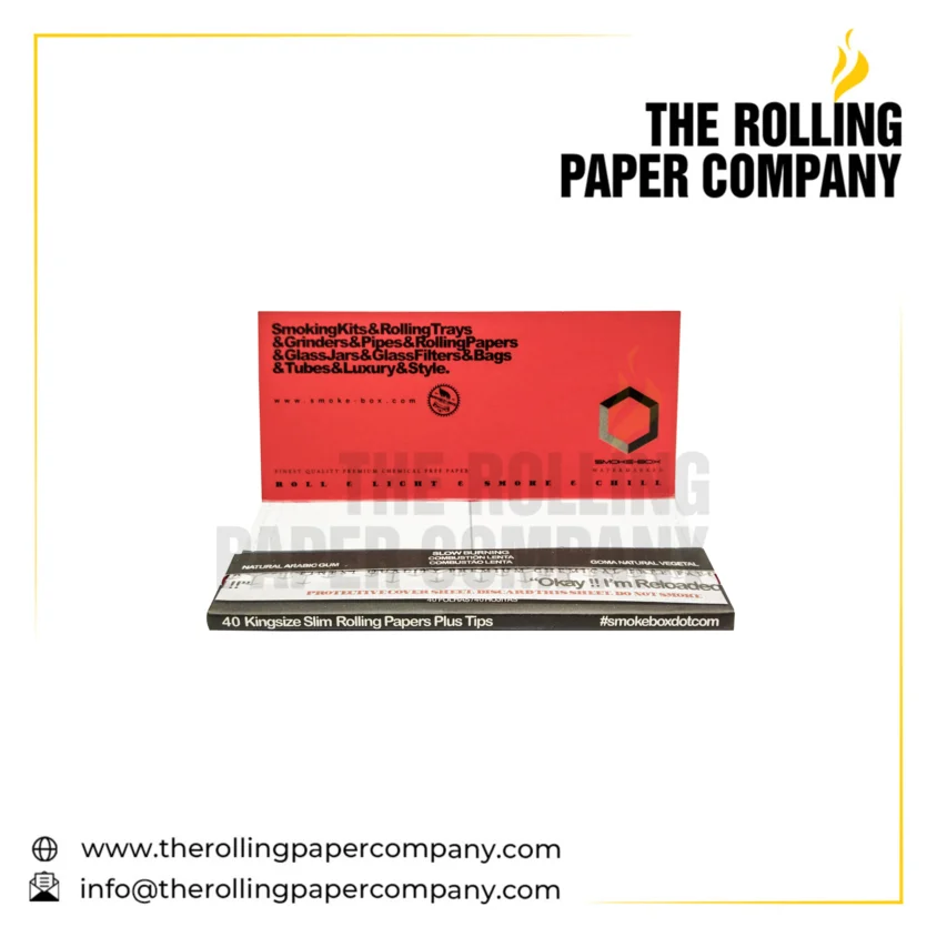 CUSTOM ROLLING PAPERS WITH TIPS FOR SMOKING (NO CLOSE)