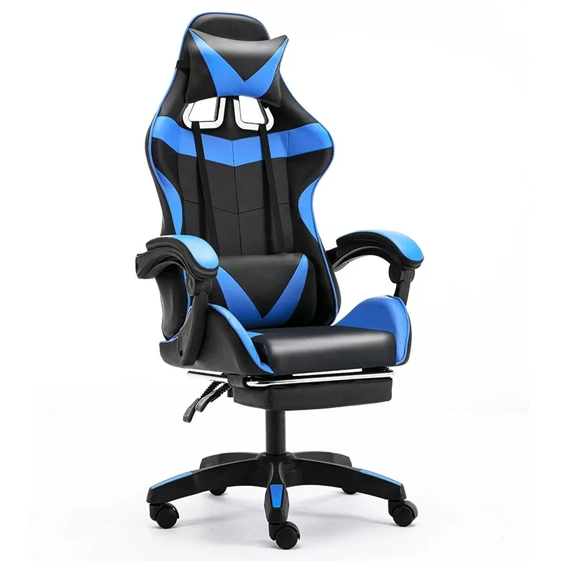 Modern PU Leather Big Rotating Swivel Rolling Gaming Visitor Office Racing Chair With Soft Pad