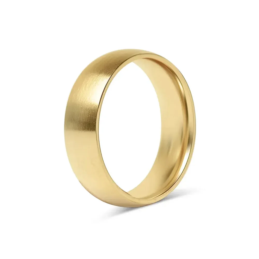 Оптовая продажа ювелирных изделий высшего качества матовое 18K позолоченное кольцо из нержавеющей стали премиум Высокое востребованное для мужчин и женщин