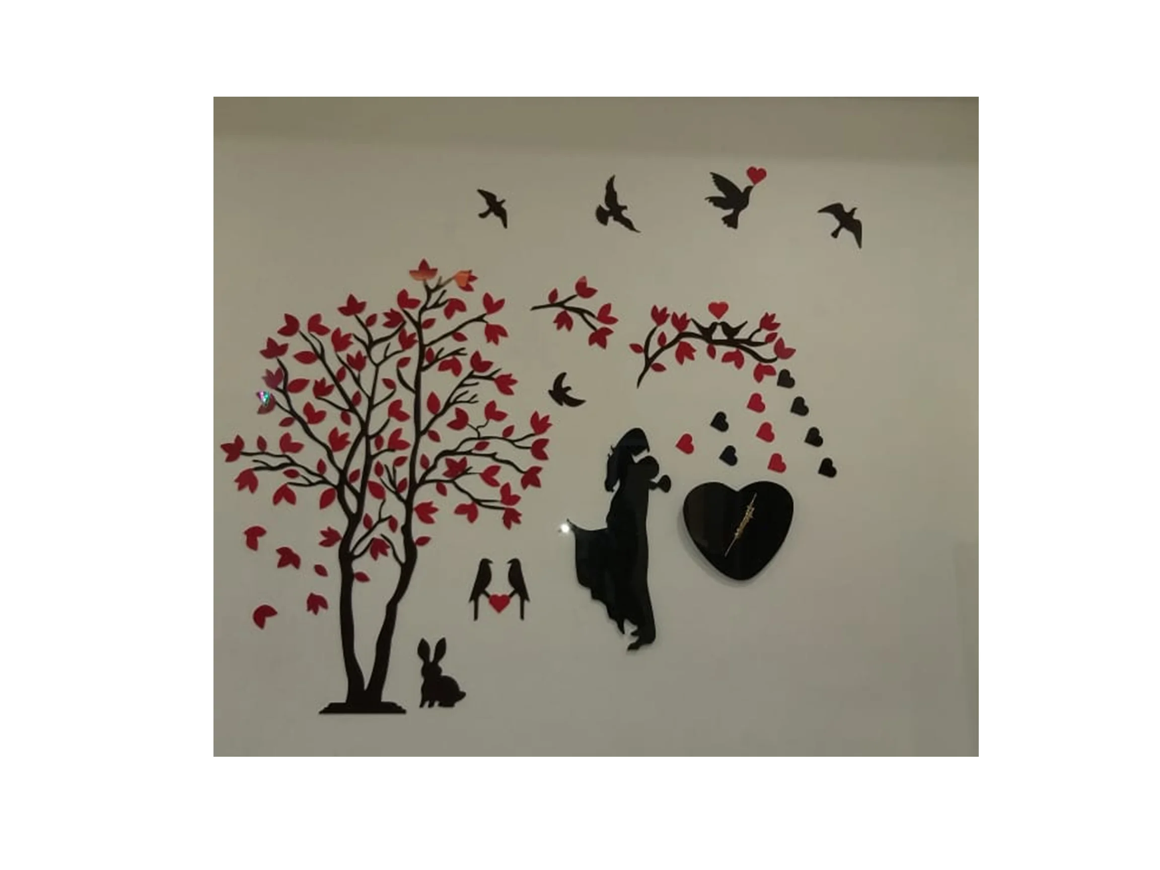 wholesales decorative Clear magnets acrylic WALL CLOCK