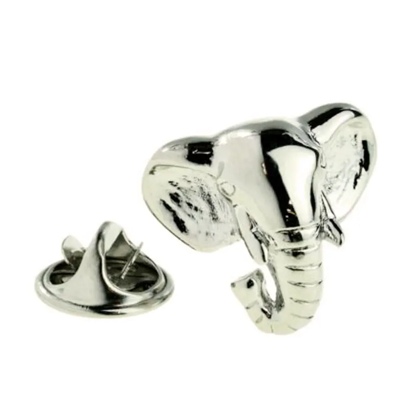 wholesale custom elephant metal enamel pin zoo animals