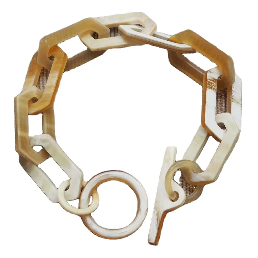 Top selling buffalo horn Chain bangle small size jewelry horn Chain bracelet for use women with polished and low price