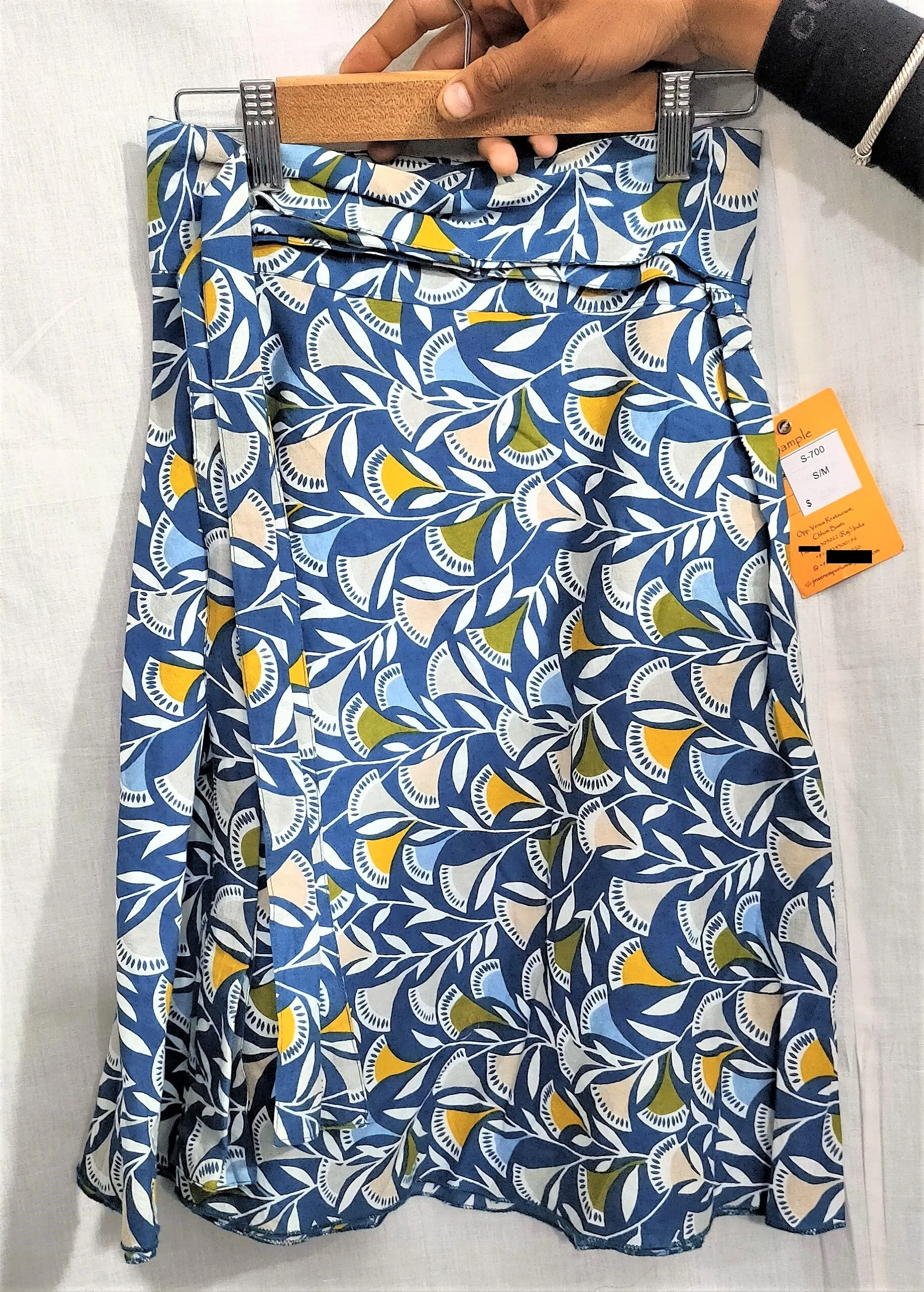 Women Long Flare Cotton Skirts Plus Size High Waist Slim Skirts with Frill Casual and Comfortable Fabrics