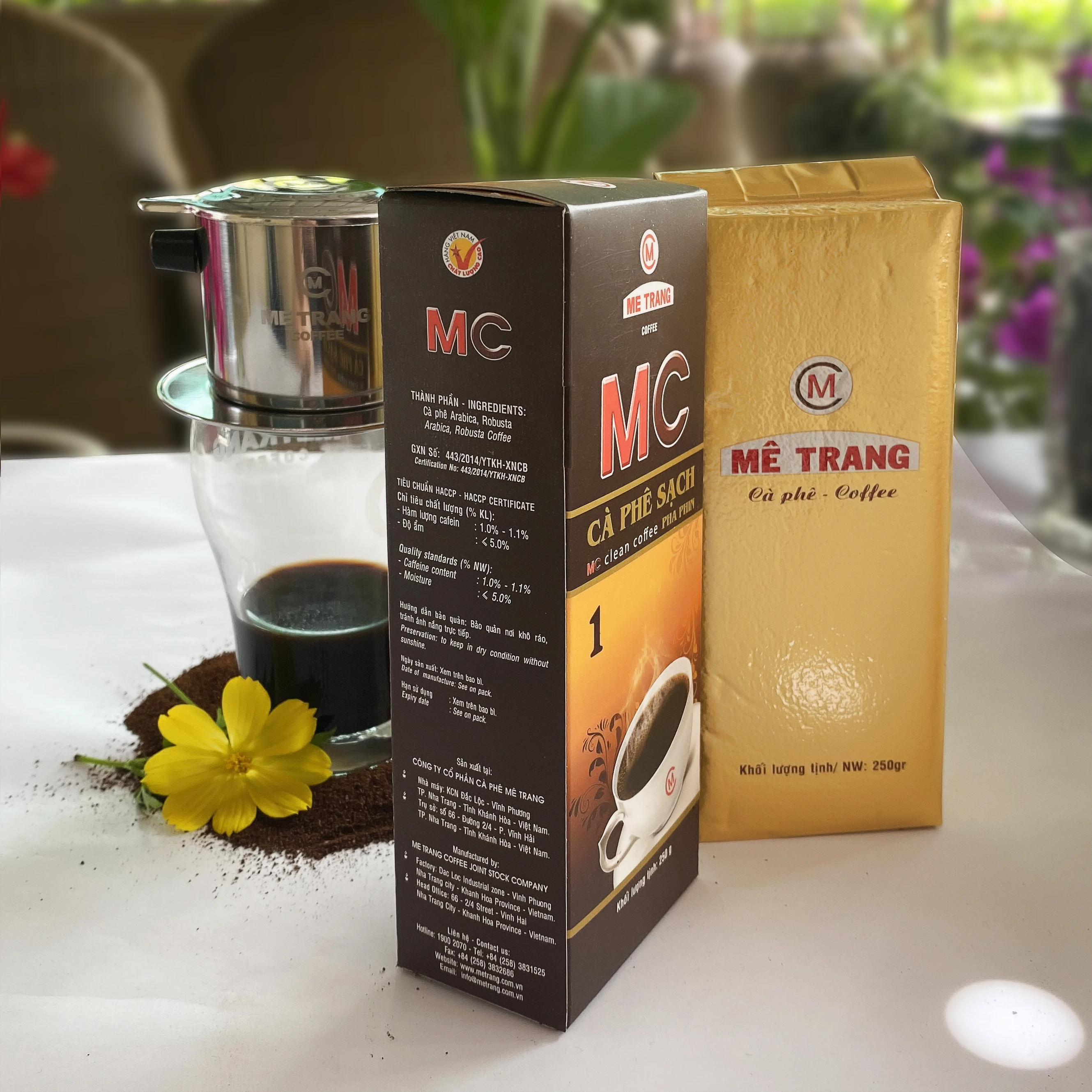 Caffeinated Dark Chocolate Sweet MEDIUM ROAST Box 50% Robusta 50% Arabica Coffee Beans Ground Coffee