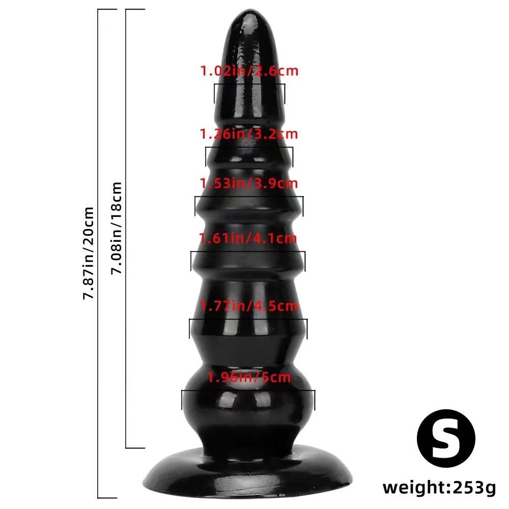 Sex Toy 26.7cm Large Soft Silicone Dildo Anal Butt Plug Black 10.5 Inch Extra extralarge Sex Toy Anal Expansion Butt Plug