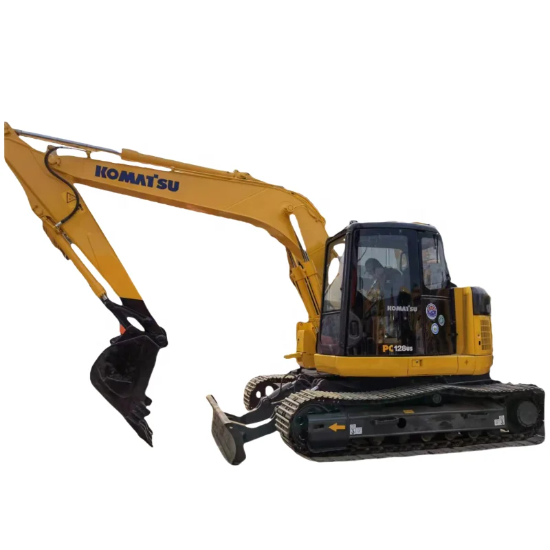 Вторая Ручная японская гусеничная Лопата Komatsu 128 США гусеничный экскаватор 13 тонн в Шанхае Китай