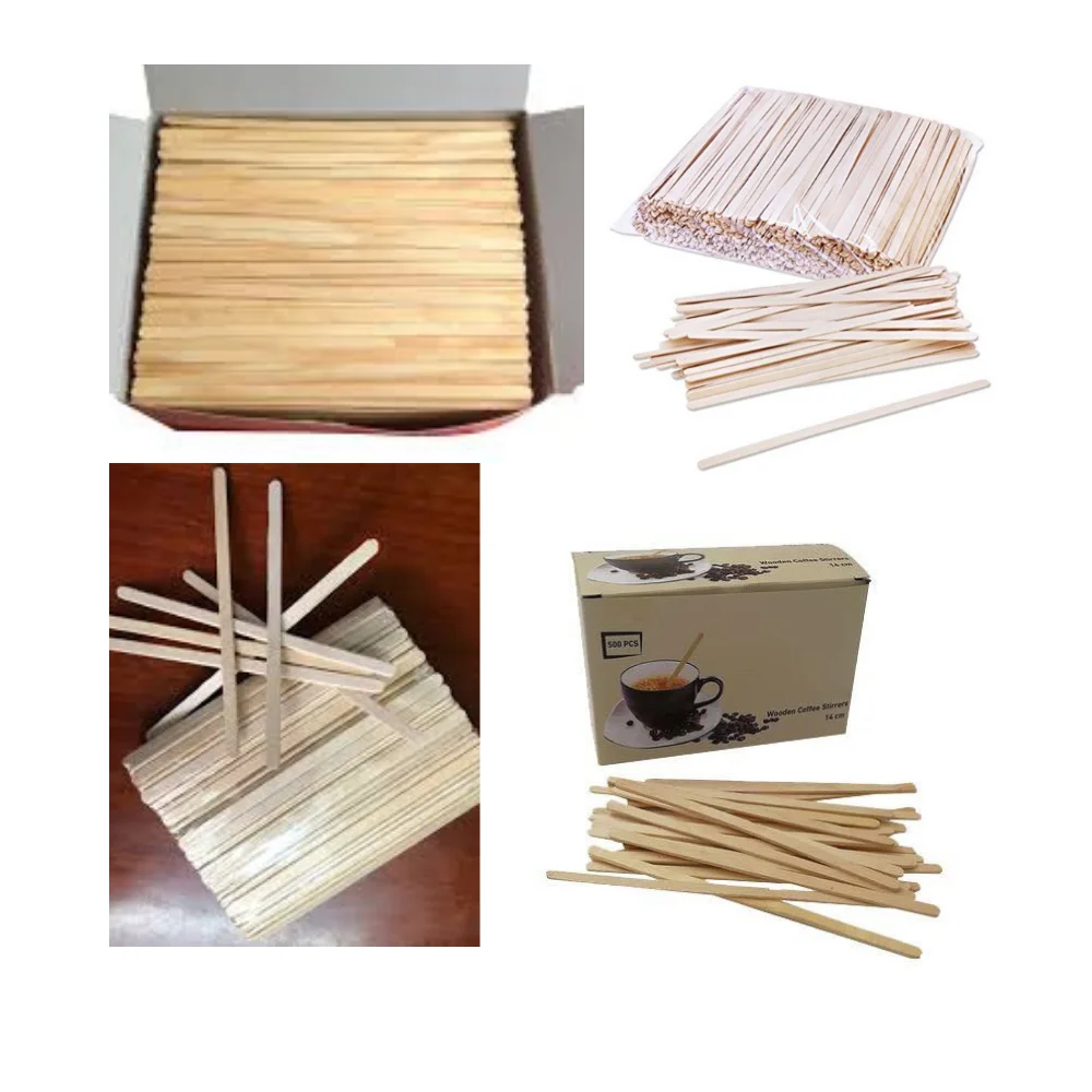 Coffee  sticks flavored wooden coffee stirrers from VietNam coffee stick packing machine clean wood
