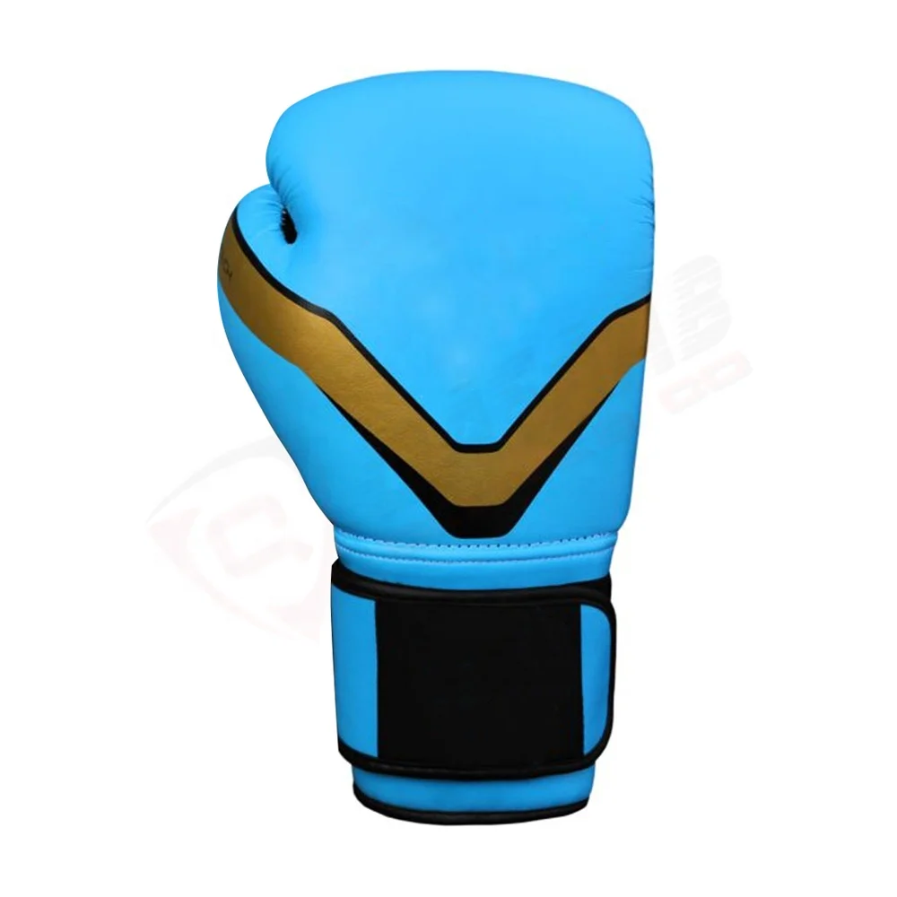 Blue-Color Fashion Breathable Adult Men Women Manufacturer Custom-Printings Handmade-Leather MMA Kickboxing Boxing Gloves