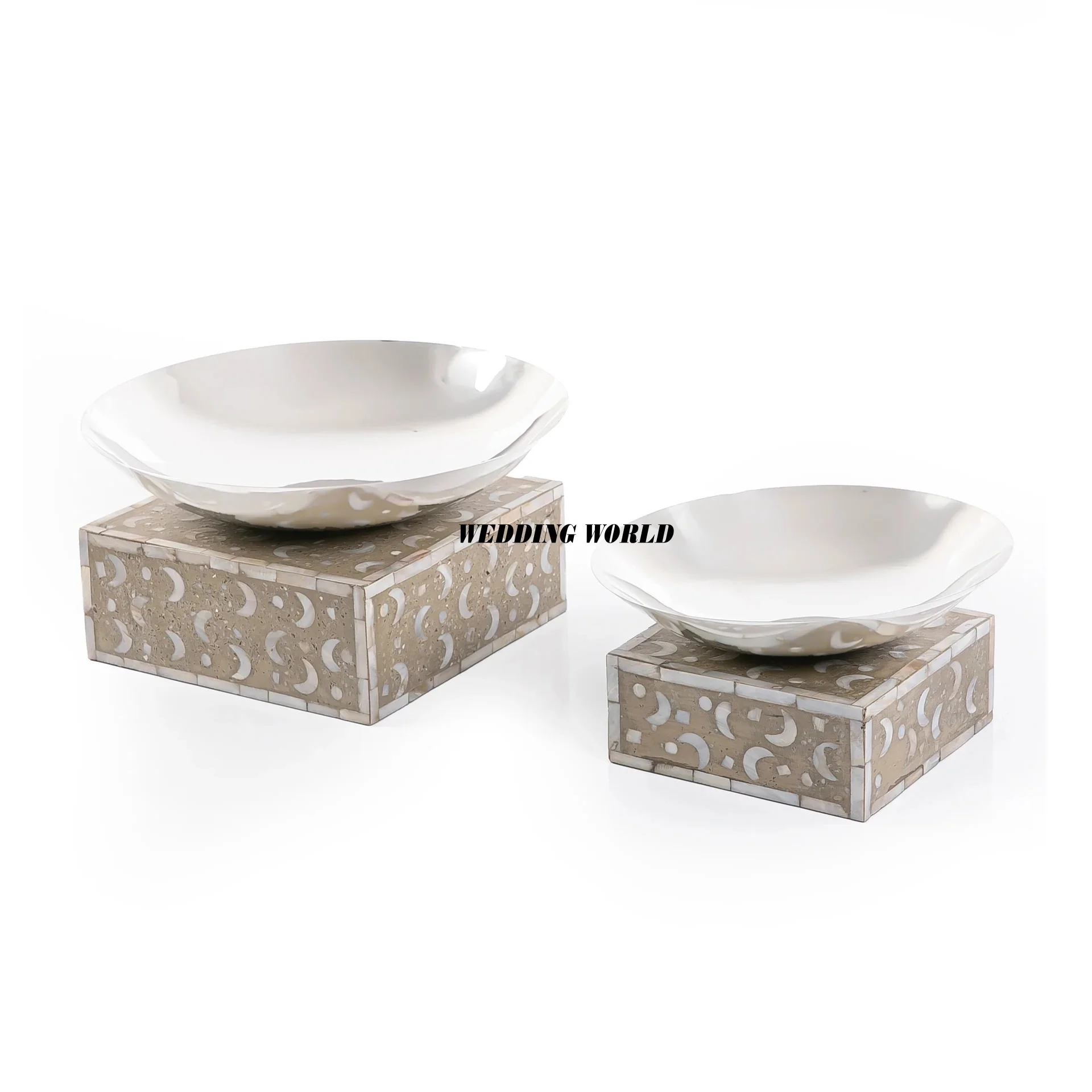 Set of Three Metal Chocolate Bowl Traditional Design Handmade New Dessert Stand Classic Stylish fancy new Chocolate Bowl