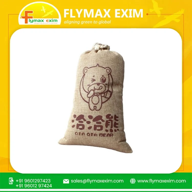 Christmas Gift Bag Drawstring Canvas Eco-Friendly Premium Natural Jute Bag Elegance Gift Bags For Festivals Functions