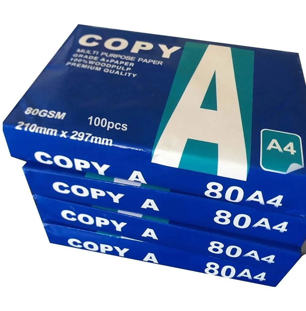 Manufacturers 70gsm 75gsm 80gsm Hard A4 Copy Bond print Paper Draft Double White Printer Office Papers