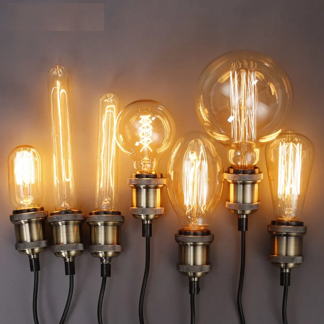Vintage Edison Bulb 220V E27 40w ST64 G125 Ampoule Vintage Retro Edison Lamp Home Decor Filament Light Bulb Incandescent Lamp