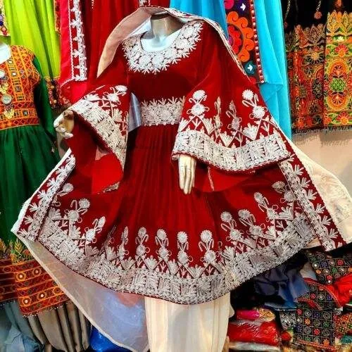 New Style Muslim Women Afghani kuchi Ladies Dress for wedding & party frock with all custom size and colors afghan dress