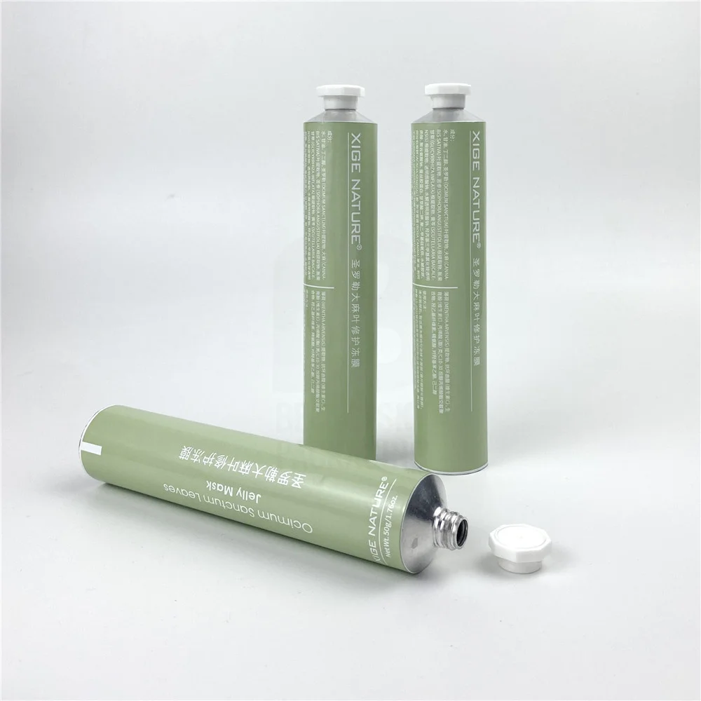 High quality eco friendly packaging tubes flexible packaging empty aluminum Aluminum Cosmetic tube on sale