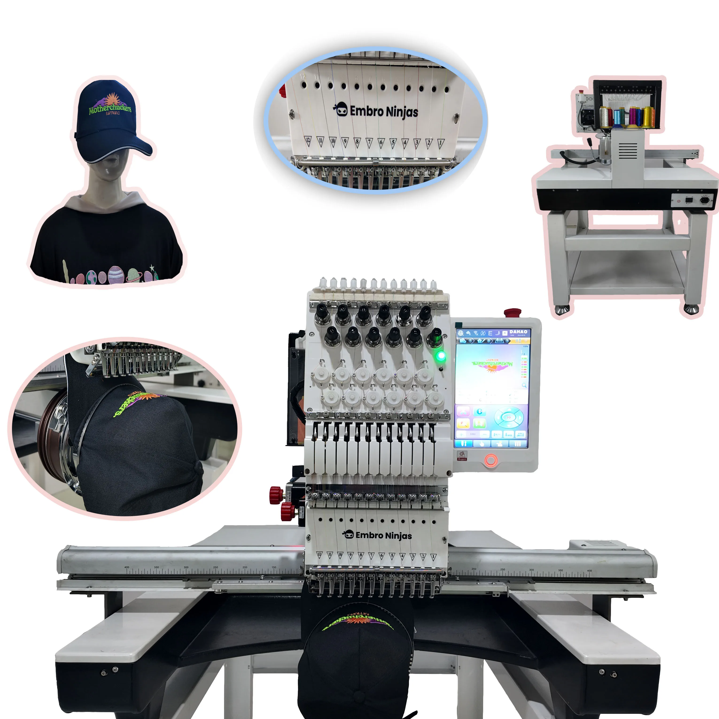Новая компьютерная вышивальная машина Embro Ninjas с одной головкой и длительным сроком службы