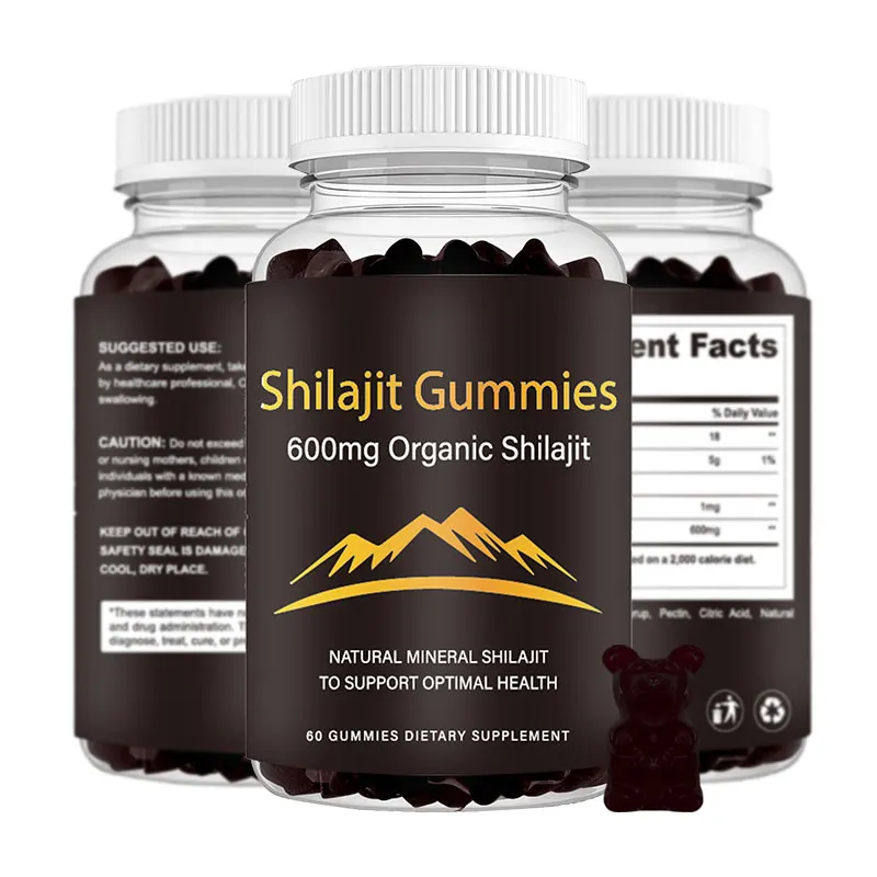 OEM Pure Himalayan Shilajit Extract Pills Shilajit Resin Gummy Ayurveda Humic Fulvic Acid Trace Mineral Rich Shilajit Gummies