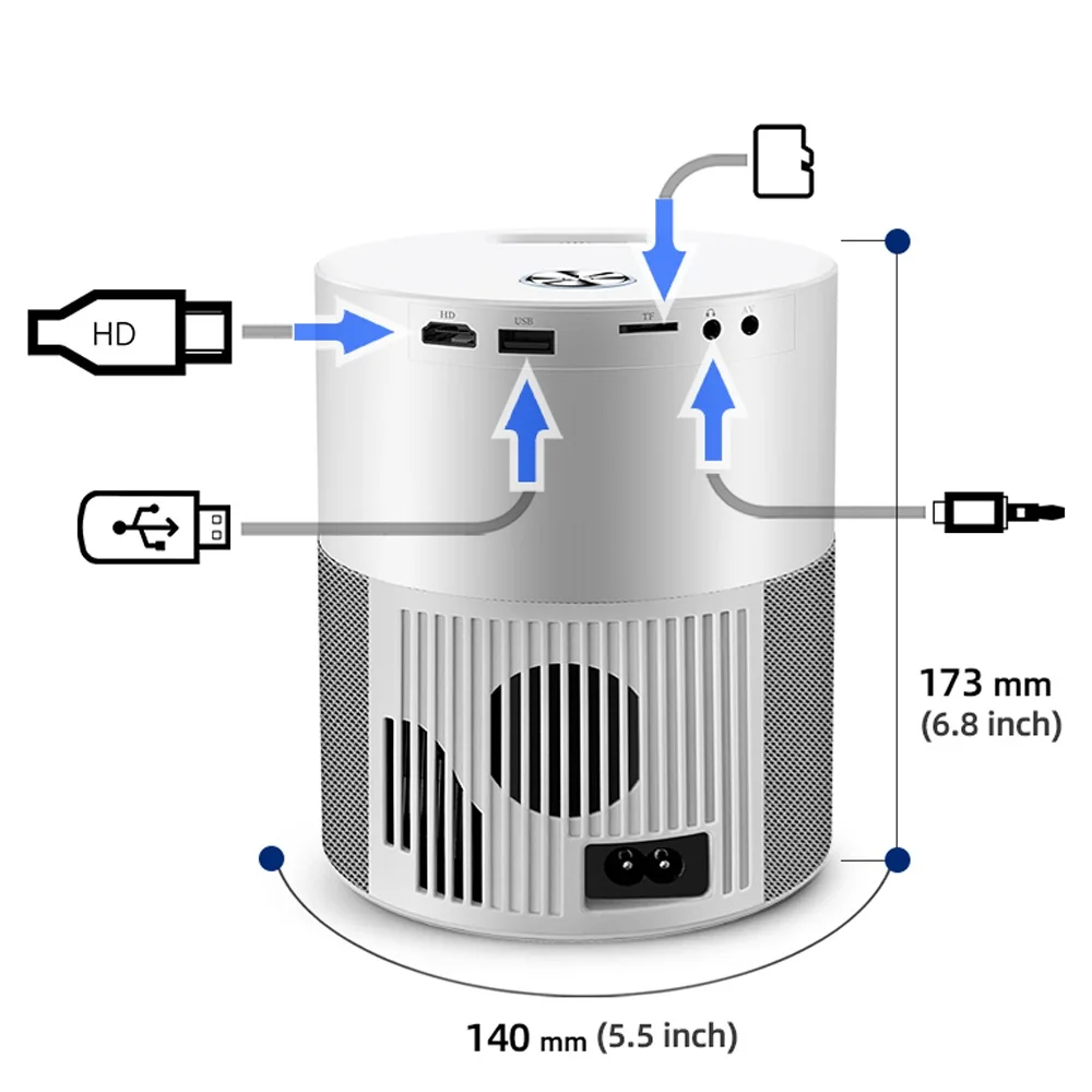 ZAOLIGHTEC V1Wireless mirror LED 4600 Lumen Projector support 1080p HD Projector - Enhance Your Life With This Portable Projecto