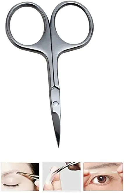 Customized Eyebrow Trimming Scissor for Eyebrows Shaping Stainless Steel Manicure Scissors with different colors