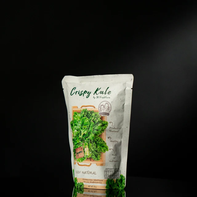 Ready to eat 100% Organic Premium Quality Crispy Kale Product of Thailand Vegetable Snack