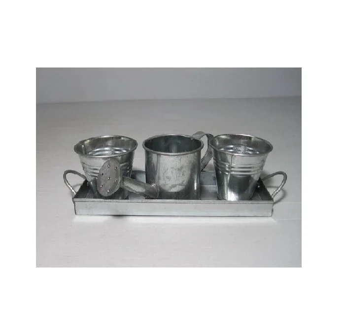 Luxury Garden Metal Flower Bucket Unique style metal planter pot Stainless Steel Flower Pot With Handle