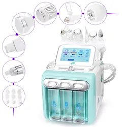 Машинка для лица, 8 функций, профессиональная косметическая гидро дермабразия, Микродермабразия, вакуумная Паровая машина, уход за лицом Mychway