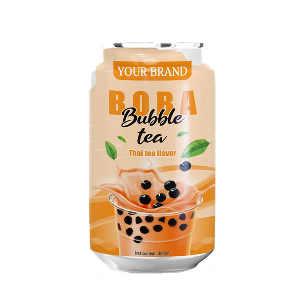 Wholesale 330ml Canned Bubble Milk Boba Tea Drinks Beverages and Toppings Pearls Black Hot Selling - Free Sample - Free Design