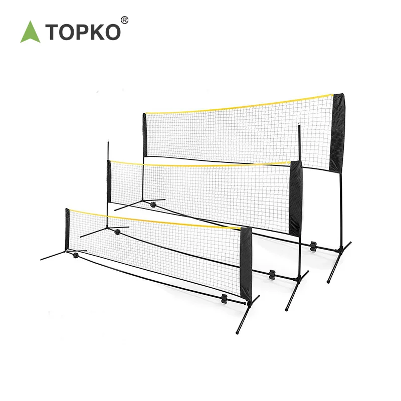 TOPKO High Quality Adjustable Badminton Net for Junior Tennis Pickleball Portable Outdoor Badminton Net with Carry Bag