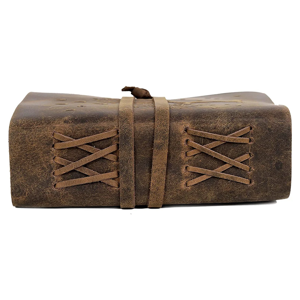 Записная книжка с кожаной обложкой в стиле Древа Жизни в красивом дизайне