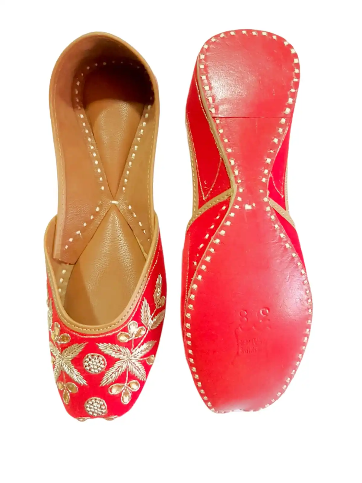 women khussa/Punjabi jutti comfortable wear women Handcrafted Ethnic Leather juti