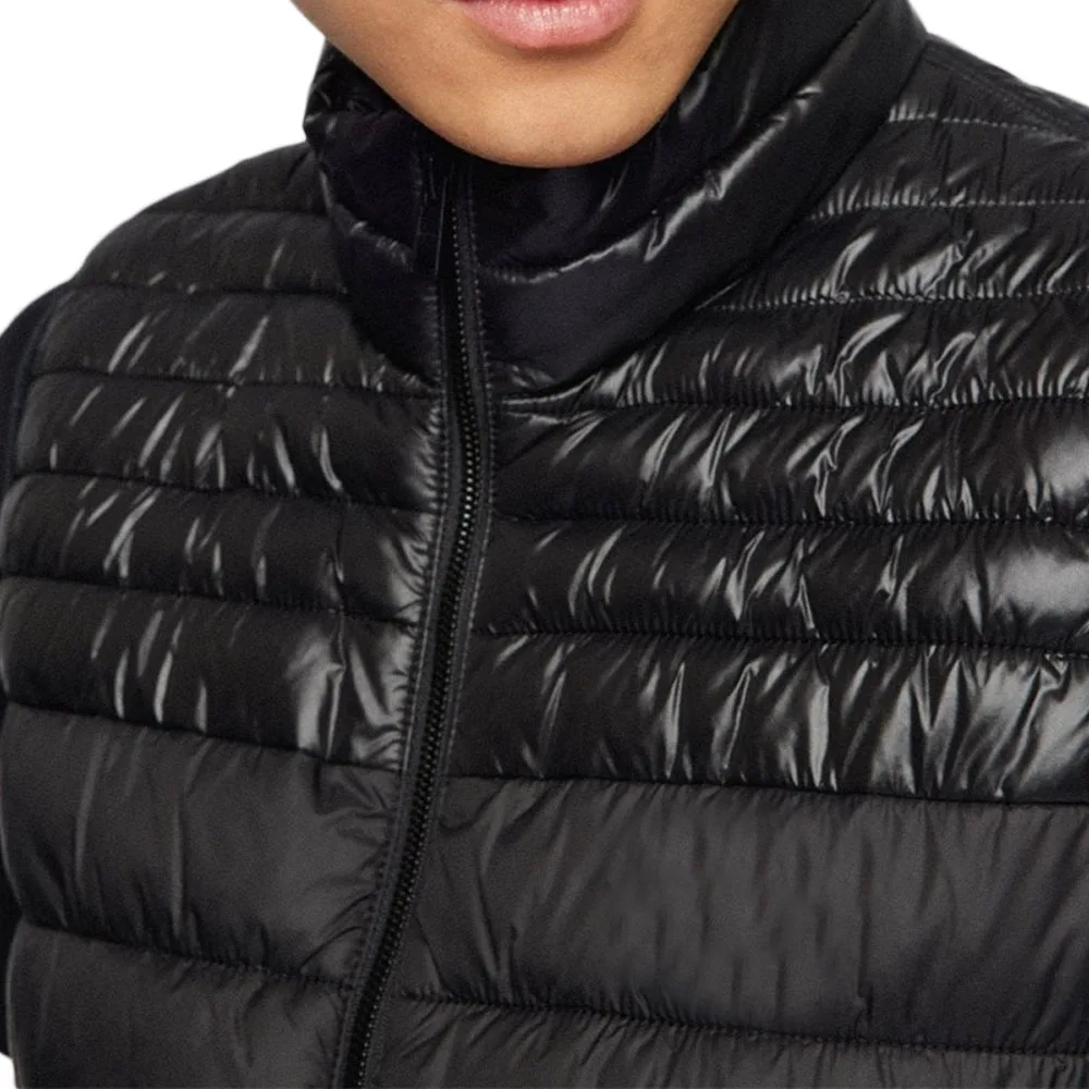 Custom Wholesale Best Quality Men black Windproof Puffer Jacket vest 100% polyester gilet Winter Warm Puffer Jacket waistcoat