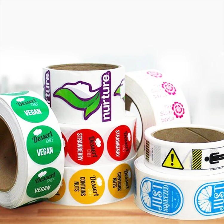 Пользовательская печать логотипа круглая наклейка рулон персонализированные декоративные подарочные пищевые упаковочные герметичные наклейки