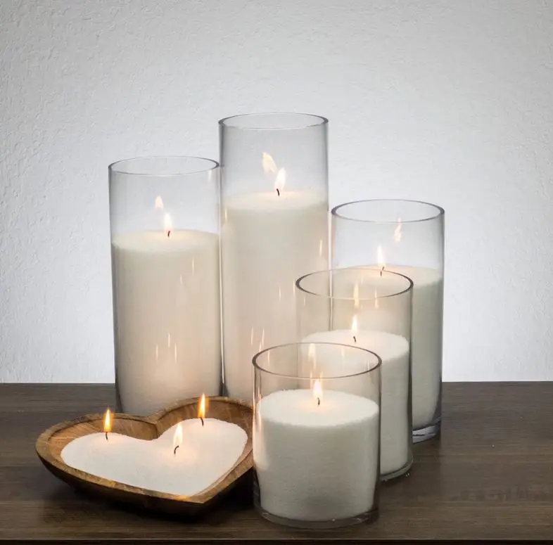 Ice Flower Wax Palm Wax Powder Candle Wax / Sand Wax For Making Pearl Candles / Wedding Candles