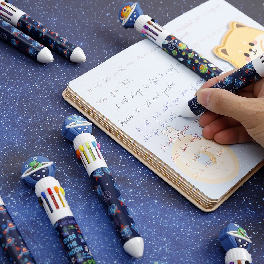 High Quality Wholesale  10 colors ballpoint pens kawaii funny ballpoint pens for kids