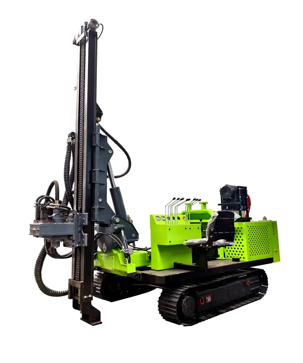 CS539 Full Remote Control Rotary Photovoltaic Pile Driver Diesel Engine New Condition for Solar Construction Applications