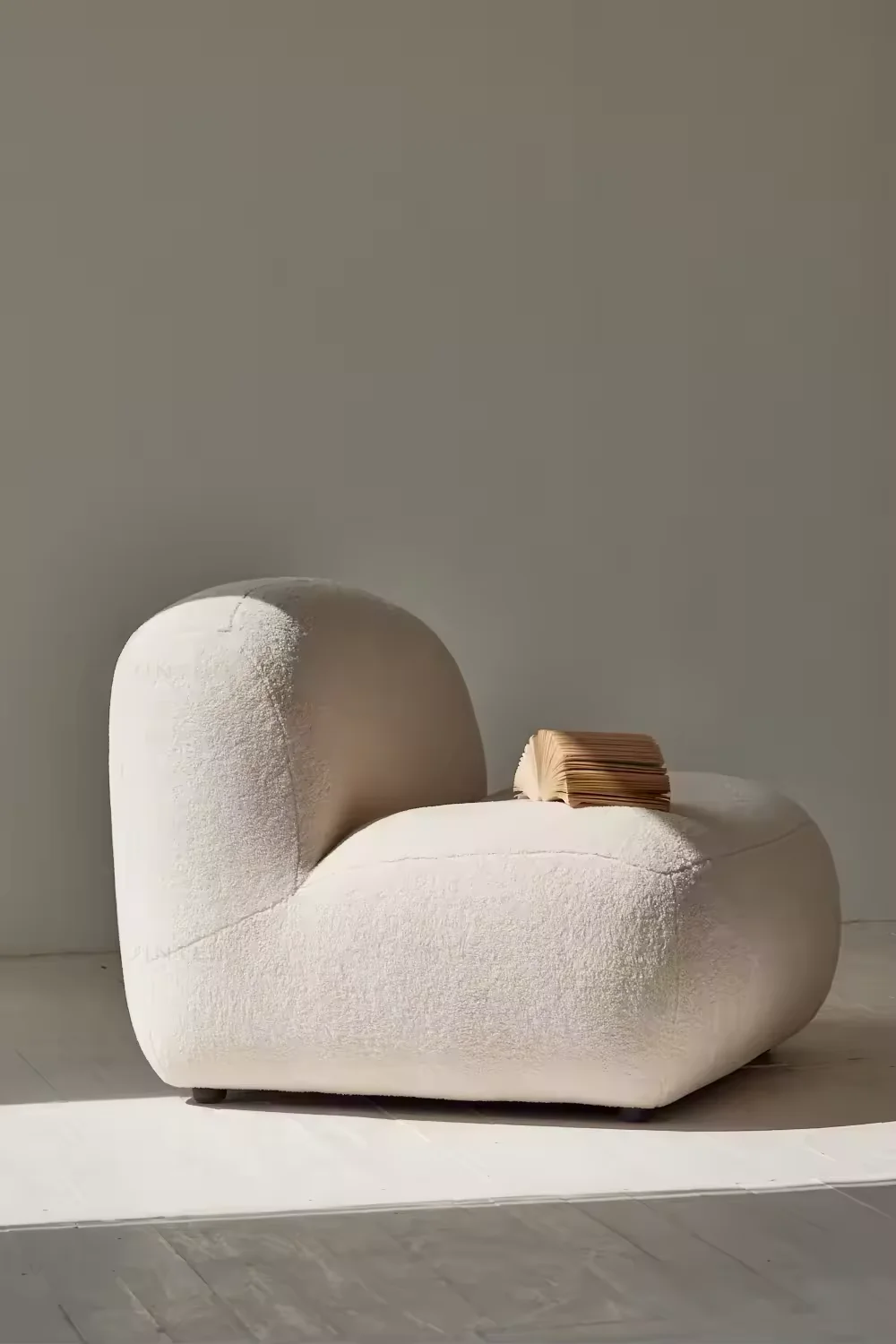 Geometric Wabi-Sabi Sheep Skin Fabric Sofa Chair Modern Casual Leisure Sofa Chair home living room comfortable sofa