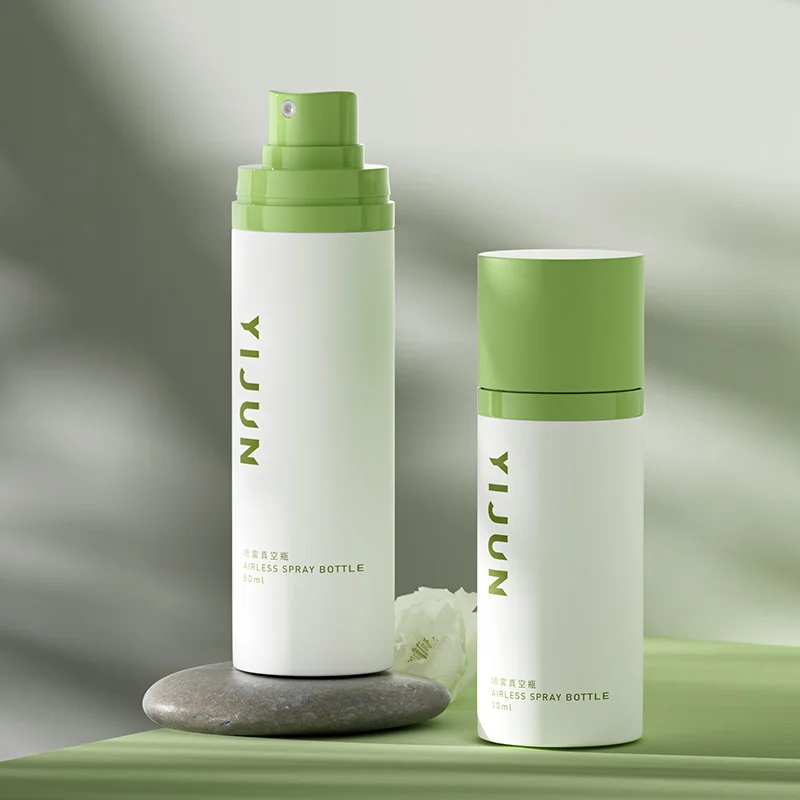 Luxury Fine Mist Spray Bottle Pump Hair Perfume Toner Spray Mist Bottle Frosted Plastic 30ML 50ML Cosmetic Packaging Cartons