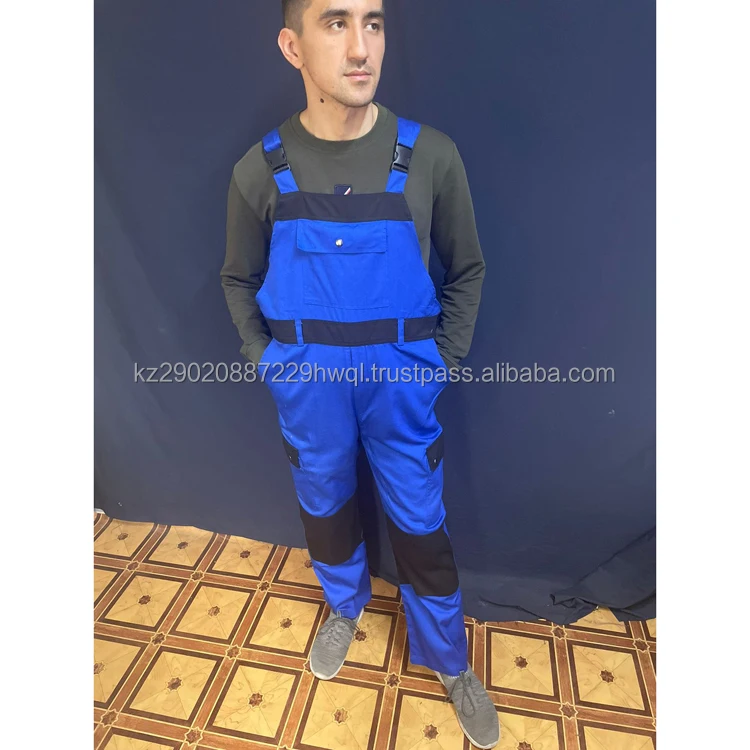 High tech protectiv work clothing semi - overalls with detachable straps quality reliability and functionality uniforms